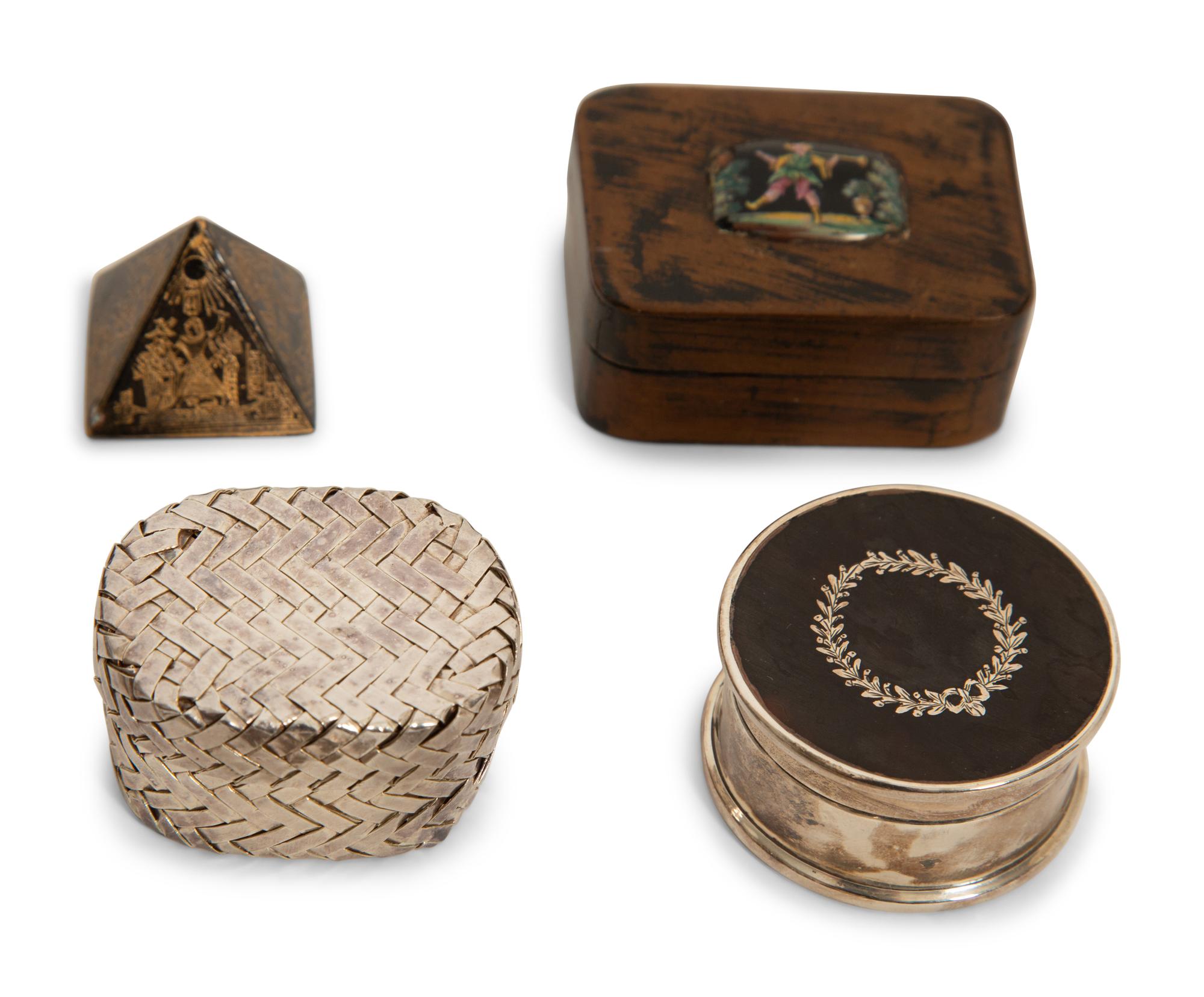 A Collection of Silver Pill Boxes