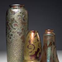 Group of 3 Luster-glazed vases