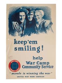 [WWI]. 6 posters promoting the United War Work Campaign. Ca 1918. [ With ]: Salvation Army poster.