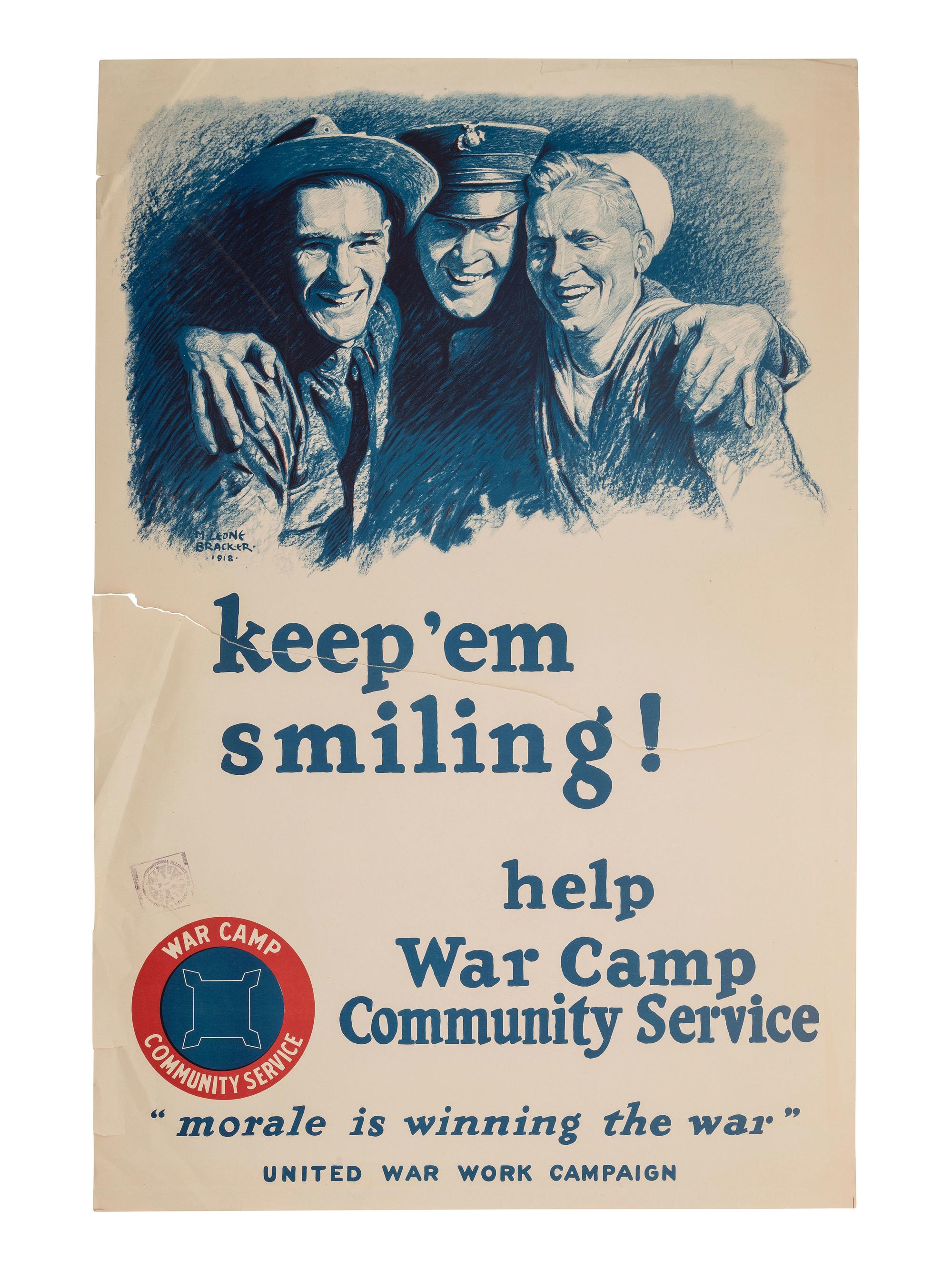 [WWI]. 6 posters promoting the United War Work Campaign. Ca 1918. [ With ]: Salvation Army poster.