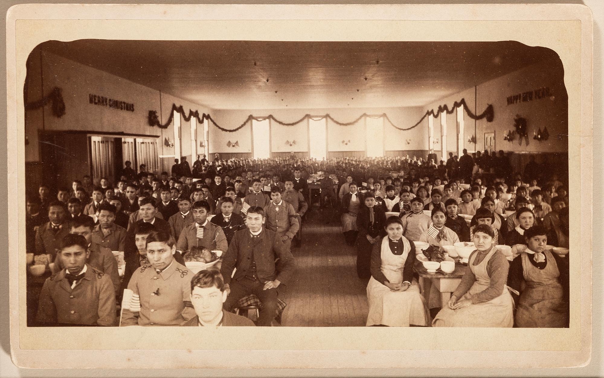 [CHOATE, John N. (1848-1902), photographer]. 3 photographs featuring Carlisle Indian School locations and events incl. Christmas party. [Carlisle, PA], n.d.