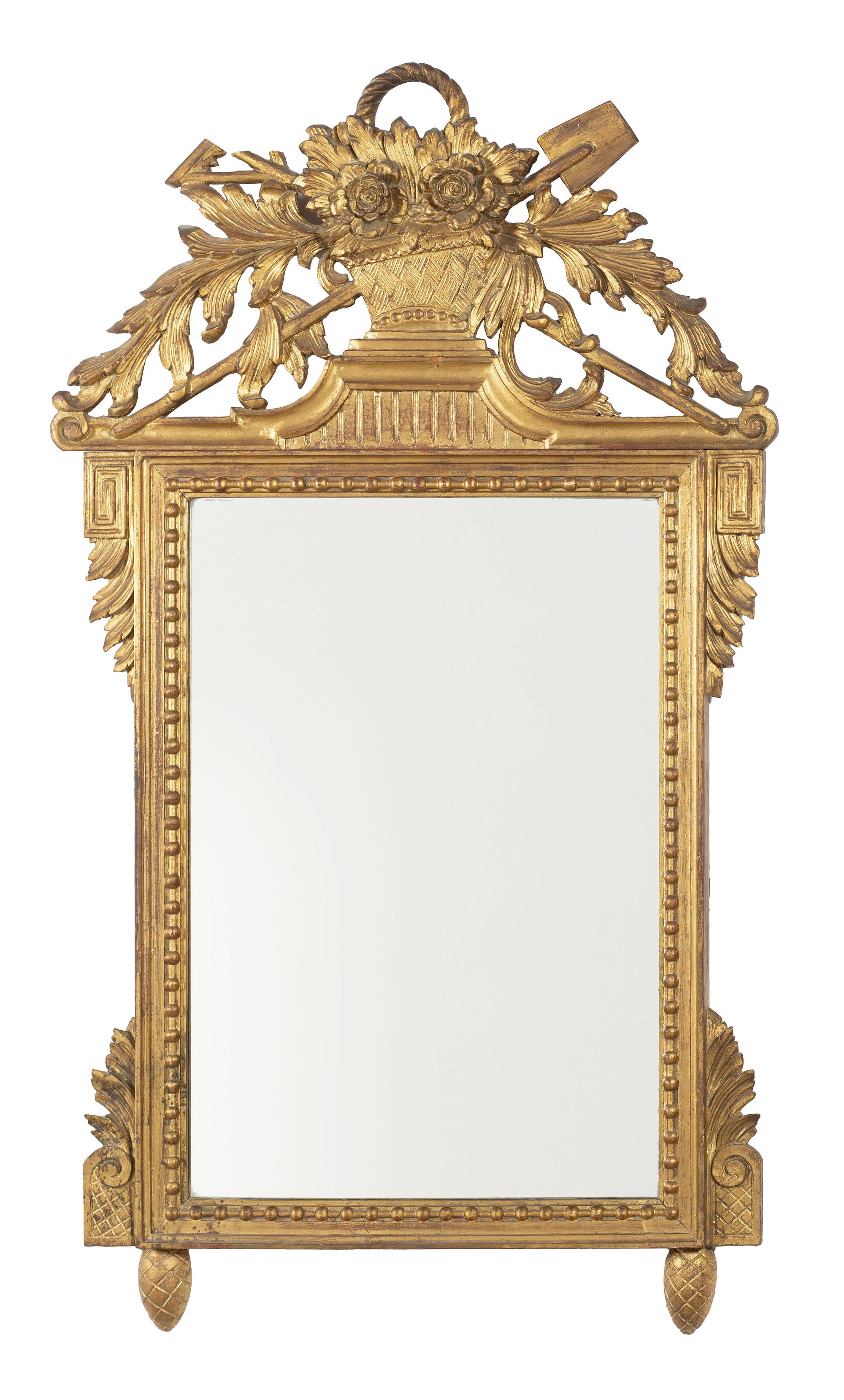A Louis XVI Style Giltwood Mirror