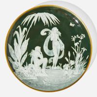 A pate-sure-pate porcelain plate Frederick Schenk (English, 1849-1908), George Jones & Sons (1873-1957), England, circa 1880