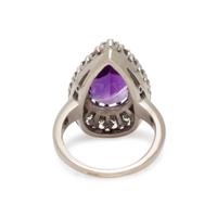 AMETHYST AND DIAMOND RING