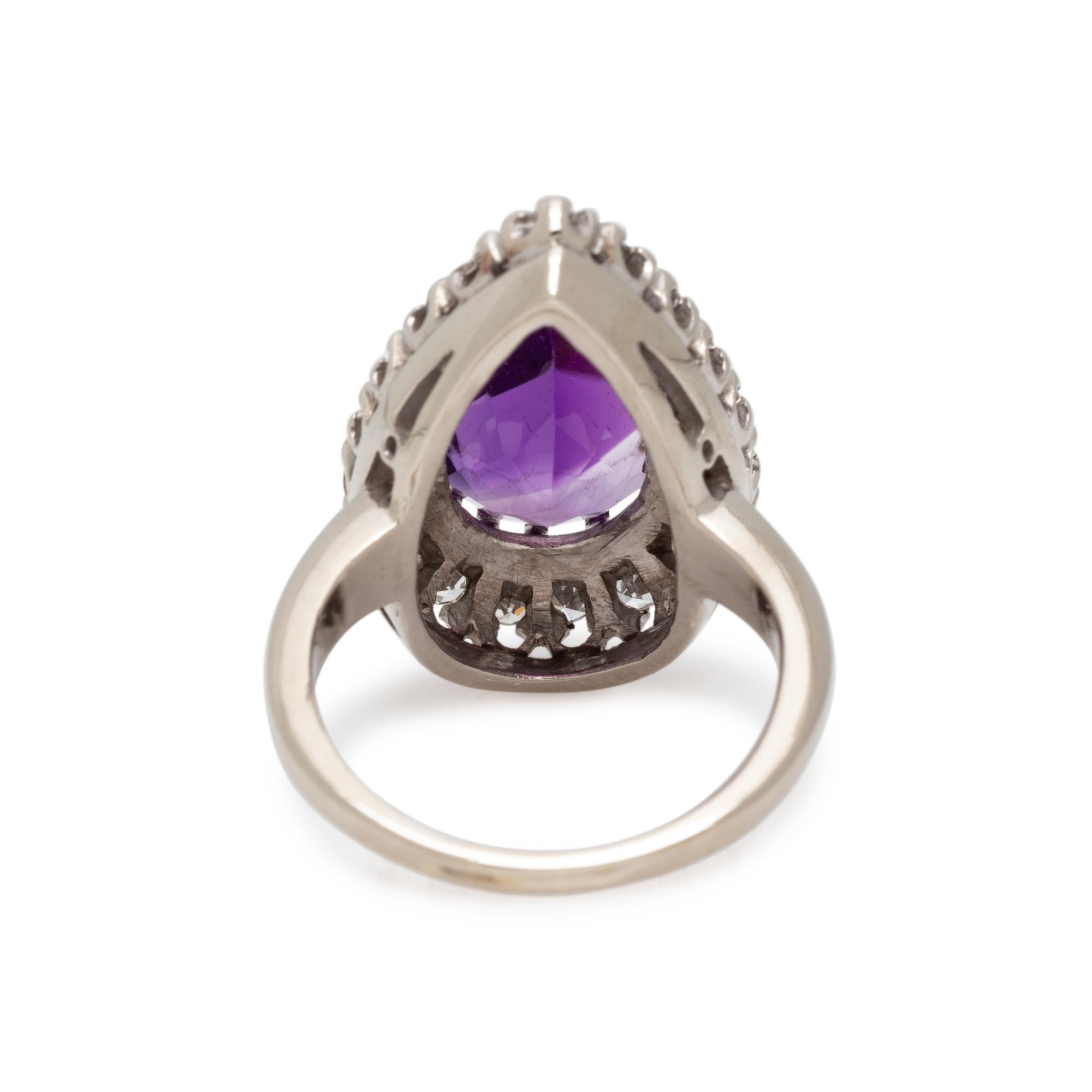 AMETHYST AND DIAMOND RING