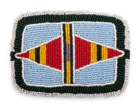 Crow Beaded Belt Buckle