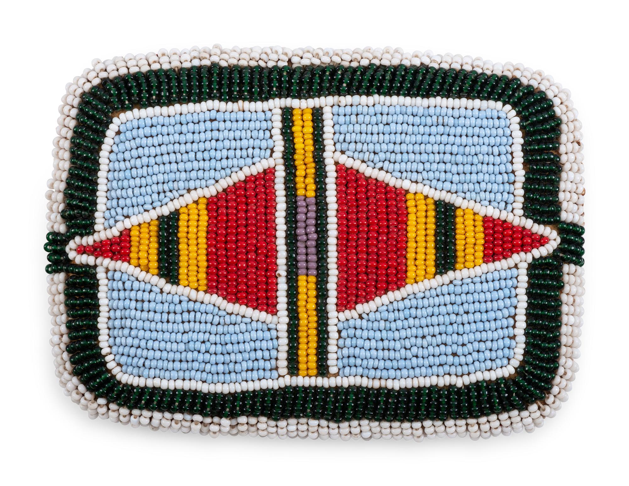 Crow Beaded Belt Buckle