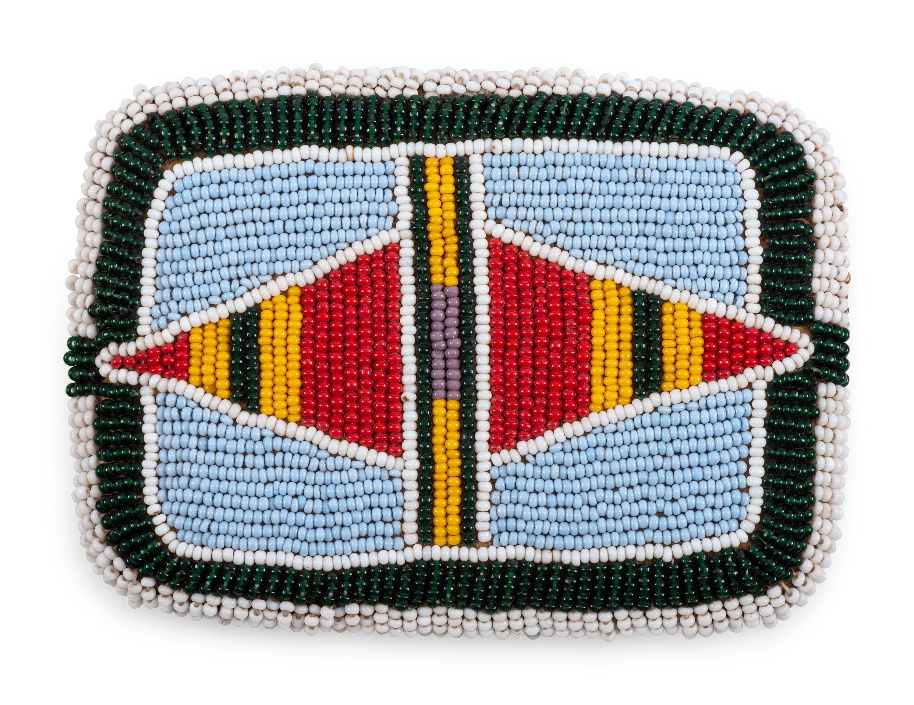 Crow Beaded Belt Buckle