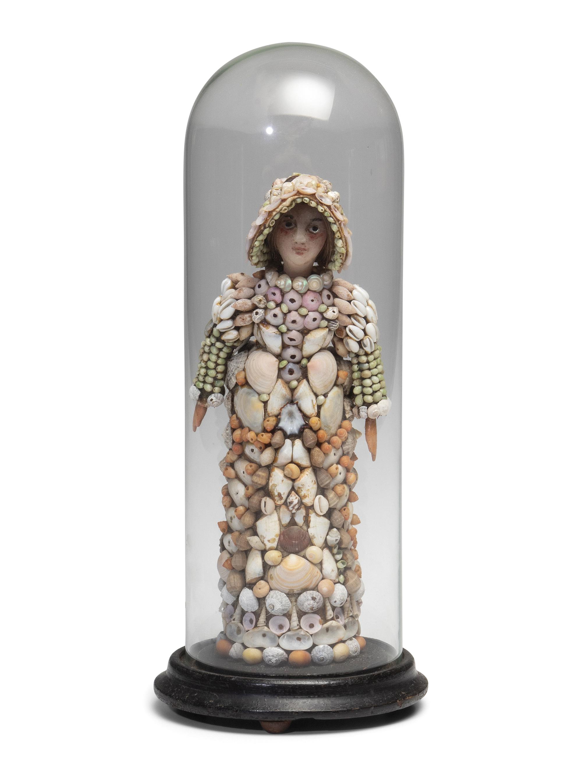 A Victorian Shell Encrusted Figure
