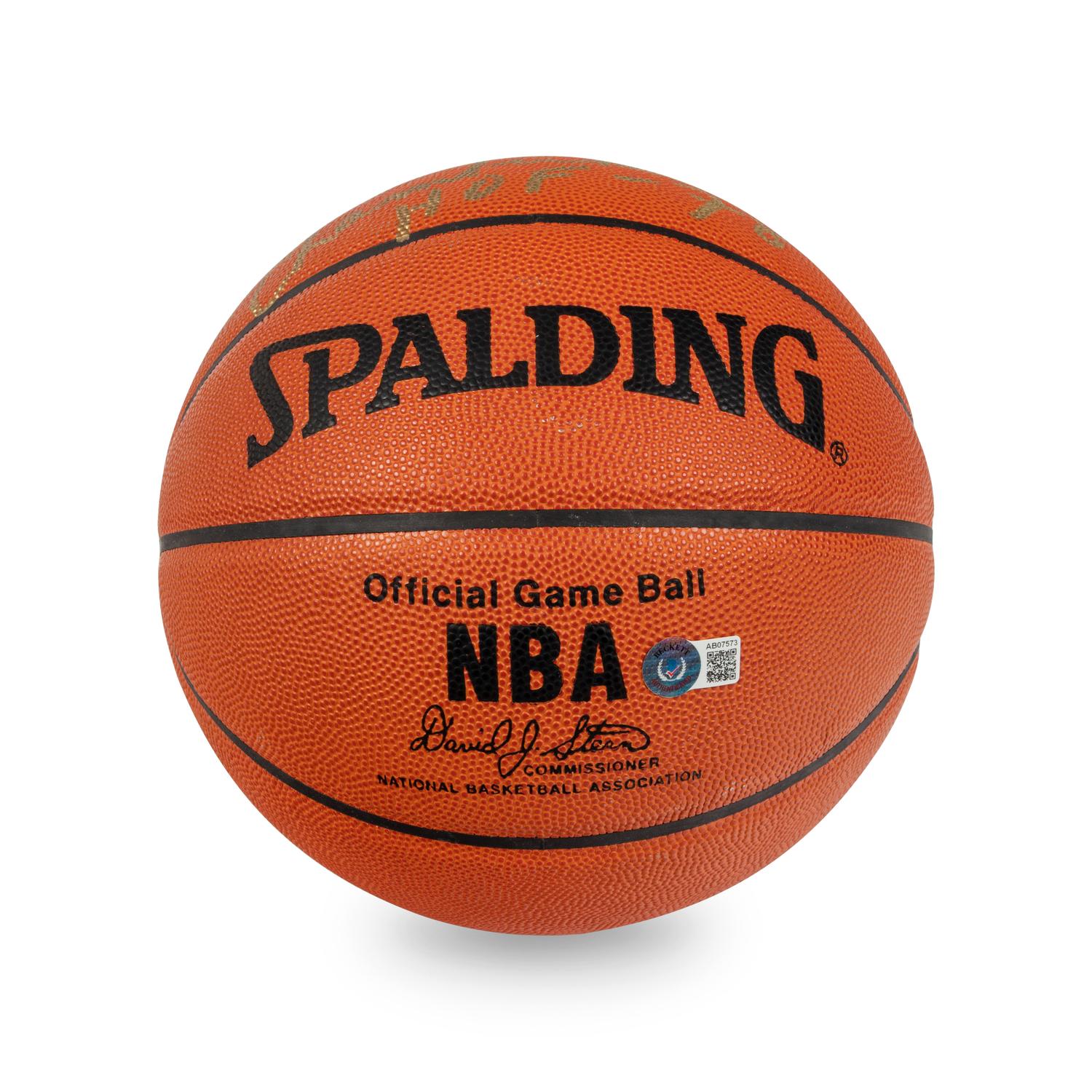 A Wilt Chamberlain Signed Autograph Basketball (Beckett Authentication Services BAS Certified),