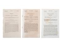 [SLAVERY & ABOLITION]. A group of 7 state and federal resolutions related to slavery, especially the expansion into new territories, comprising: