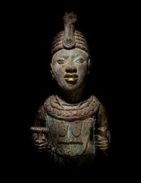 A Benin Style Bronze Bust of an Ife Ruler