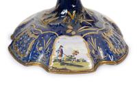 A Pair of Battersea Enamel Candlesticks