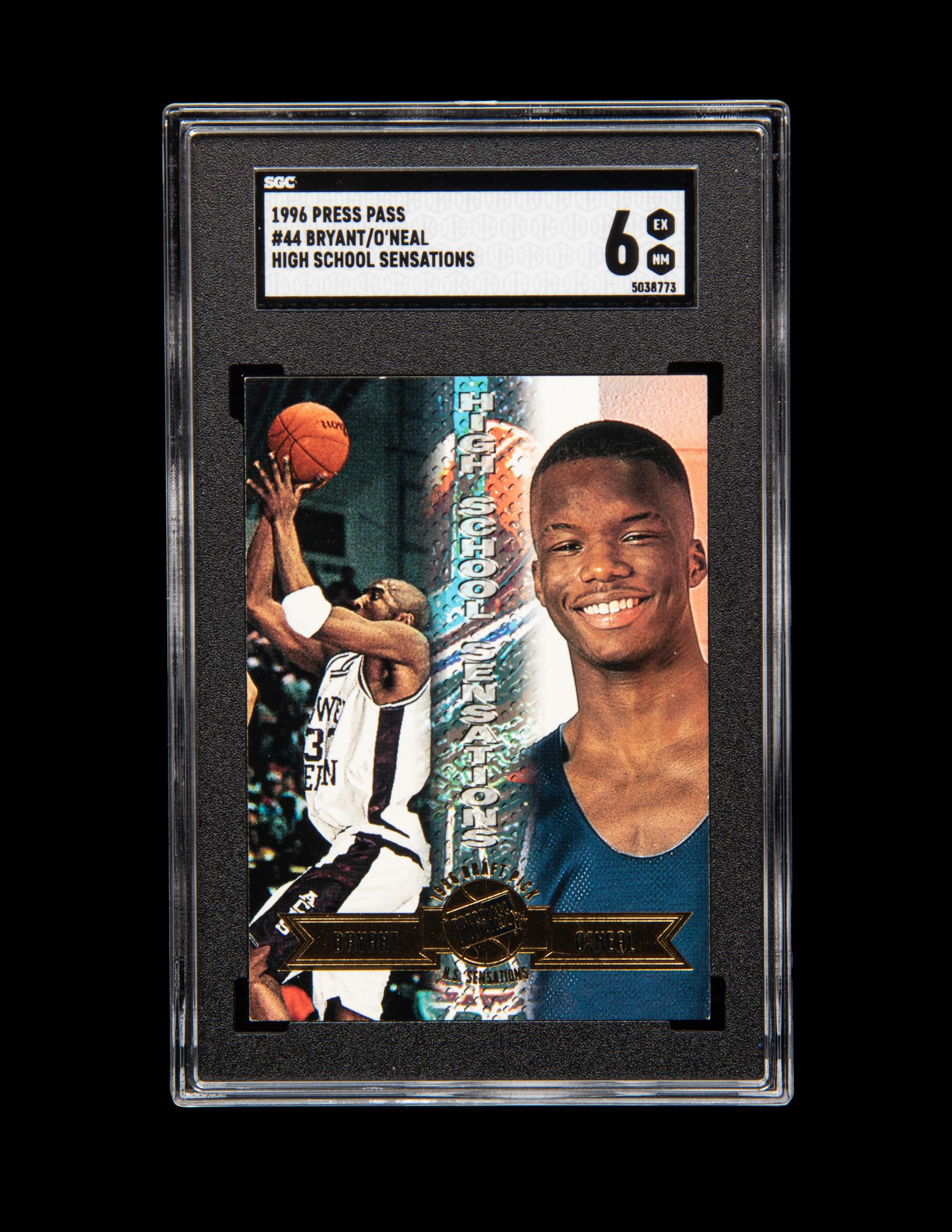 A Group of 1996-97 Press Pass Kobe Bryant Rookie Basketball Cards No. 44 (SGC 9 MINT)