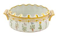 A Royal Copenhagen Flora Danica Monteith Height 4 3/4 x width 13 inches. — 20TH CENTURY