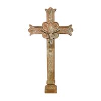 A Cast Iron Crucifix 24.5" W x 3.5" D x 50" H — France, Circa 1900