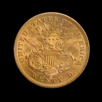 A United States 1874-S Liberty Head $20 Gold Coin