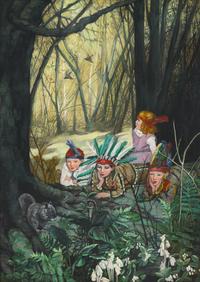 Ethel Franklin Betts (American, 1877-1959) — A little green pulpit stuck in the ground , c. 1920-23