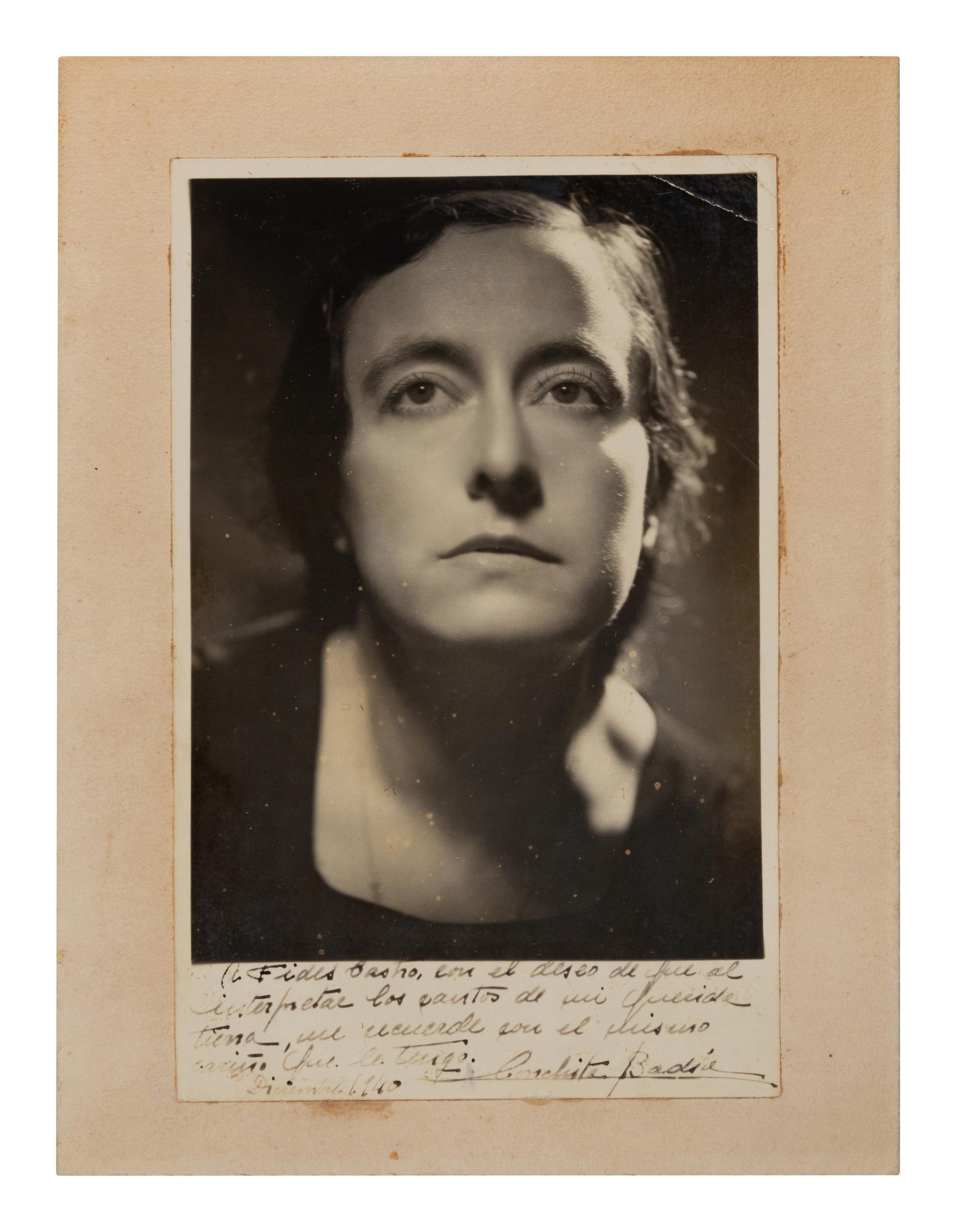 [20TH-CENTURY OPERA SINGERS]. A group of 6 photographs or photographic prints of opera singers from the 1940s, most signed and inscribed, comprising images of: