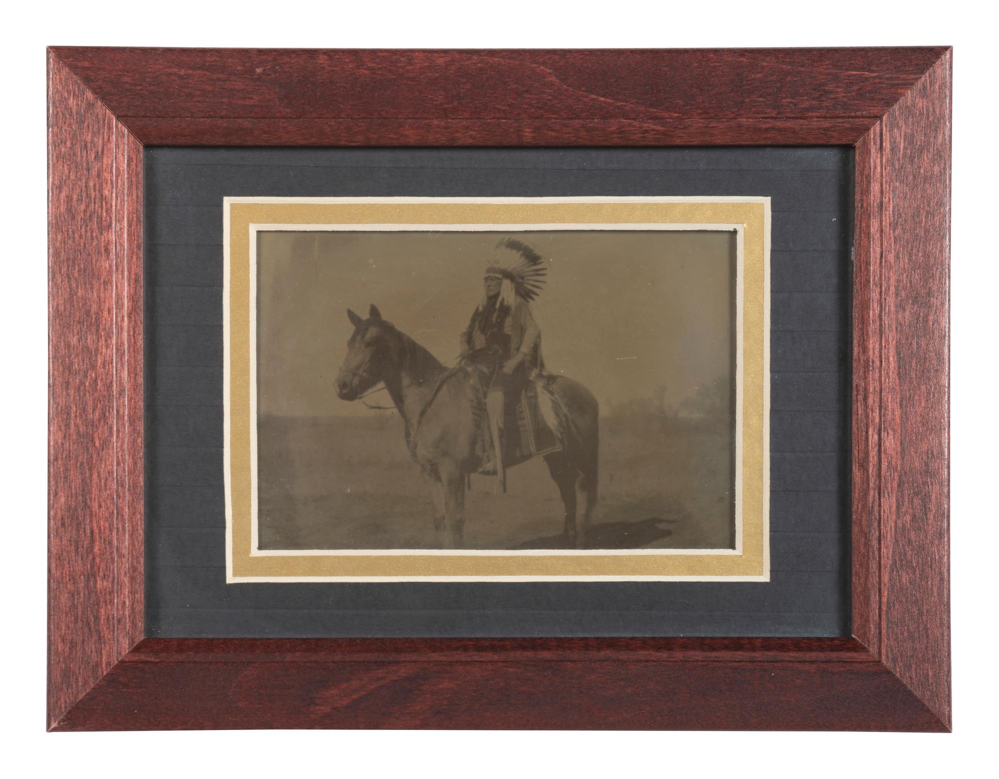 [NATIVE AMERICANS]. 3 tintypes of Native American subjects, incl. a young girl wrapped in a blanket.