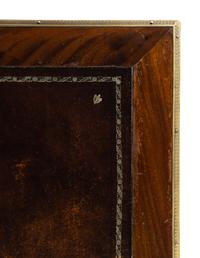 An Empire Style Gilt Metal Mounted Mahogany Bureau Plat and an Associated Armchair