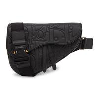 Christian Dior, Men's Black Saddle Bag