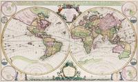 (MAP) JAILLOT, ALEXIS HUBERT Mappe-Monde Geo-Hydrographique, ou Description du Globe Terrestre et Aquatique....[1691]