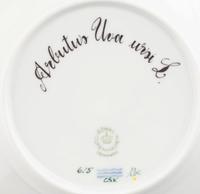 A Set of Eight Royal Copenhagen Flora Danica Porcelain Bread Plates