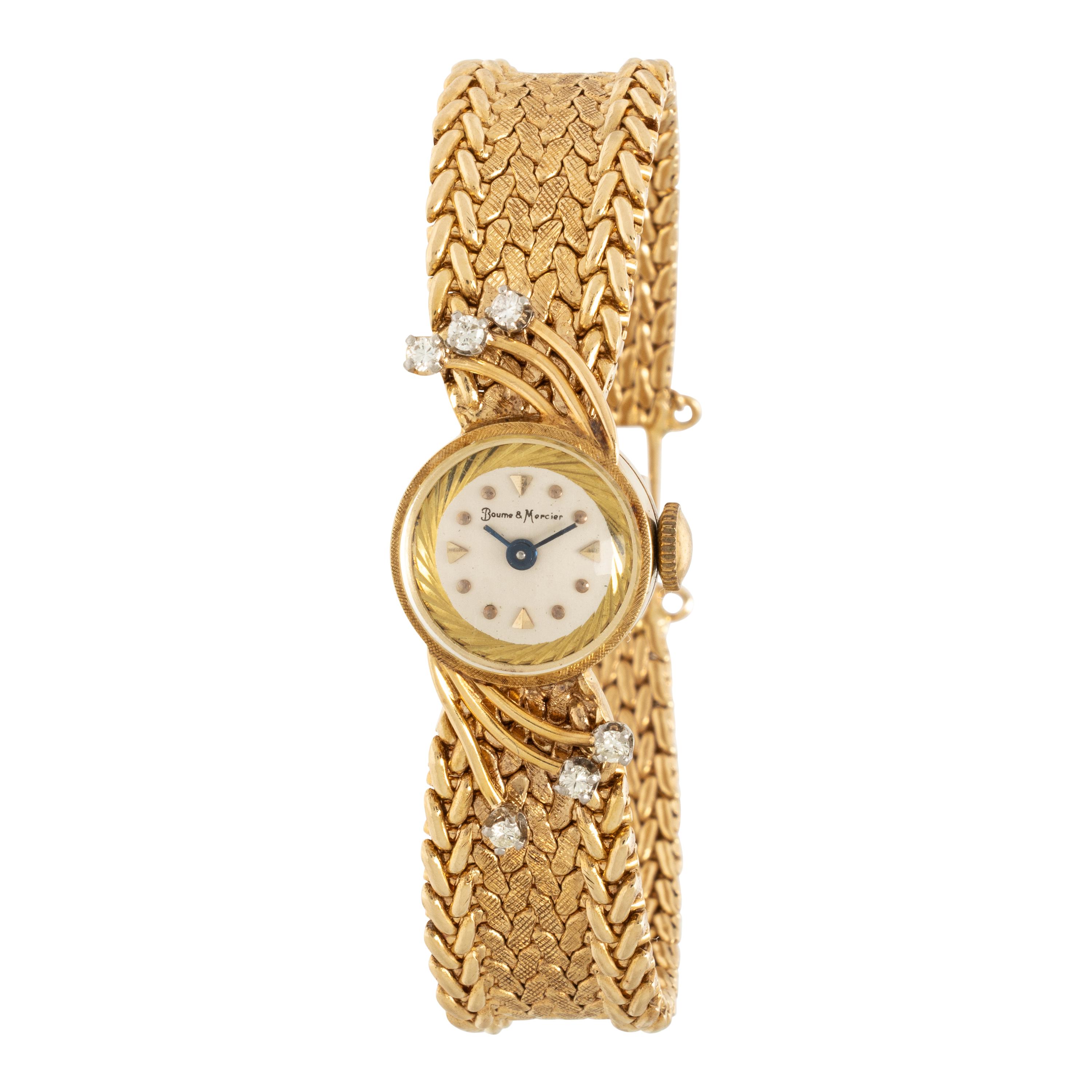 Baume & Mercier, Yellow Gold and Diamond Watch