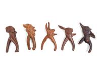 Five Black Forest Carved Figural Nutcrackers
