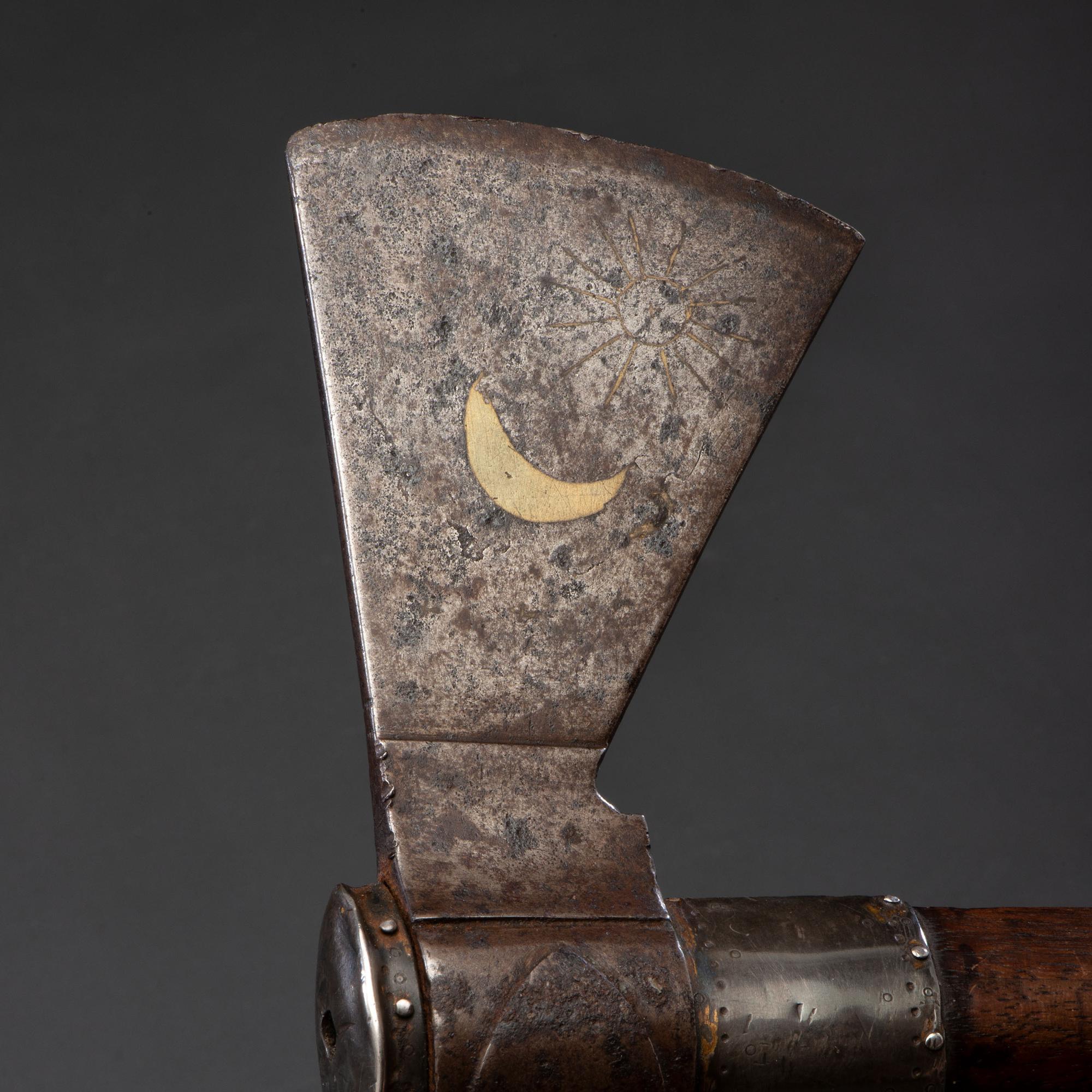 Eastern Woodlands Pipe Tomahawk, with Decorated Blade