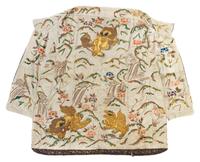 A Embroidered Silk Kimono Height 67 5/8 x width 73 inches.