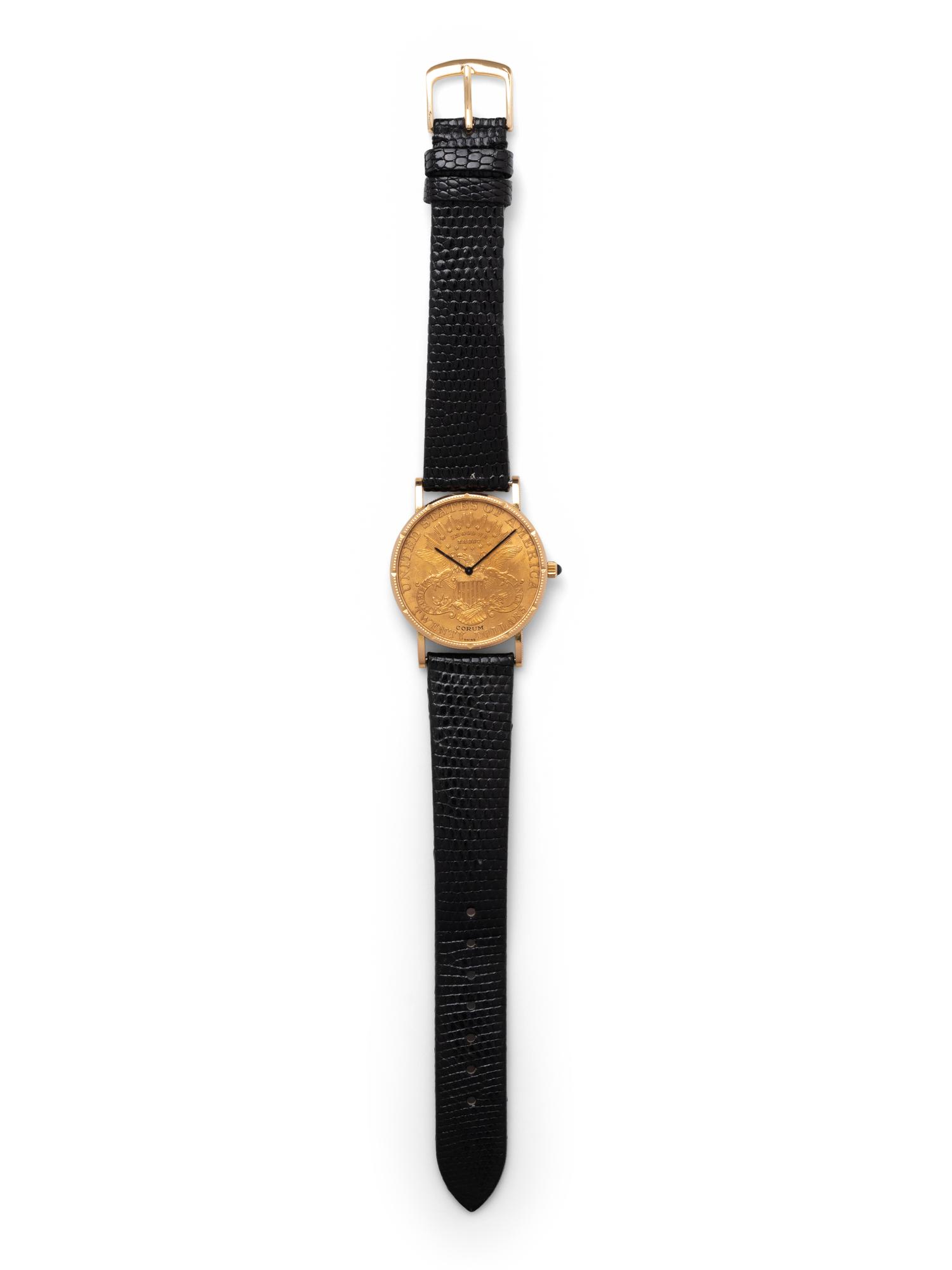CORUM, 18K YELLOW GOLD US $20 COIN WRISTWATCH