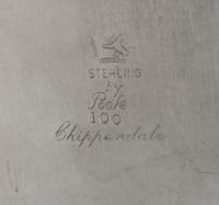 An American Silver Serving Plate, Poole Silver Co., Taunton, MA, Chippendale pattern.