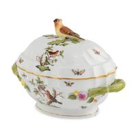 A Herend Rothschild Bird Porcelain Tureen