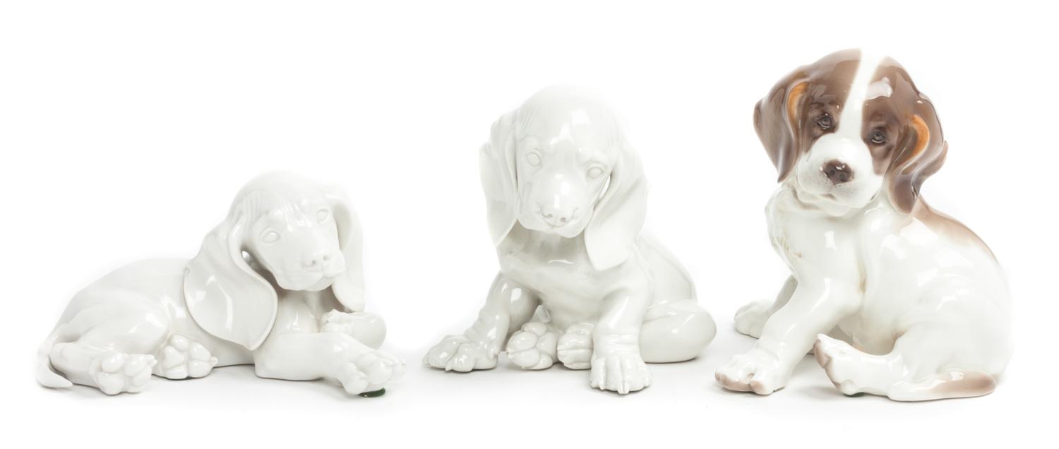 Three Nymphenburg Porcelain Figures, Theodor Karner, Height of tallest 7 1/4 inches. — 20TH CENTURY