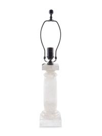 A Rock Crystal Columnar Table Lamp