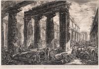 Vue interieure du Temple de Neptune (from Views of Paestum)
