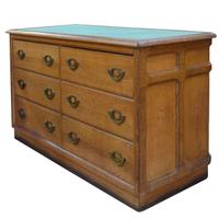 An Oak Store Counter with Six Drawers 59" W x 25.5" D x 33.25" H — France, Circa 1900