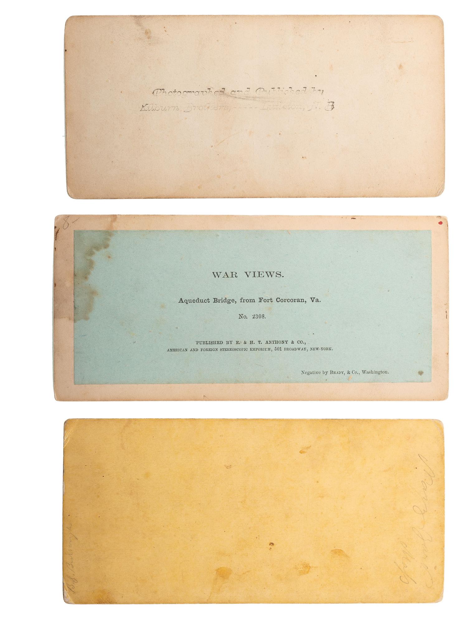 [CIVIL WAR]. A group of 25 stereoviews, highlighted by images of the US Navy Yard, Washington, DC, incl. monitors, and cannon, and views of St. Augustine, Florida.