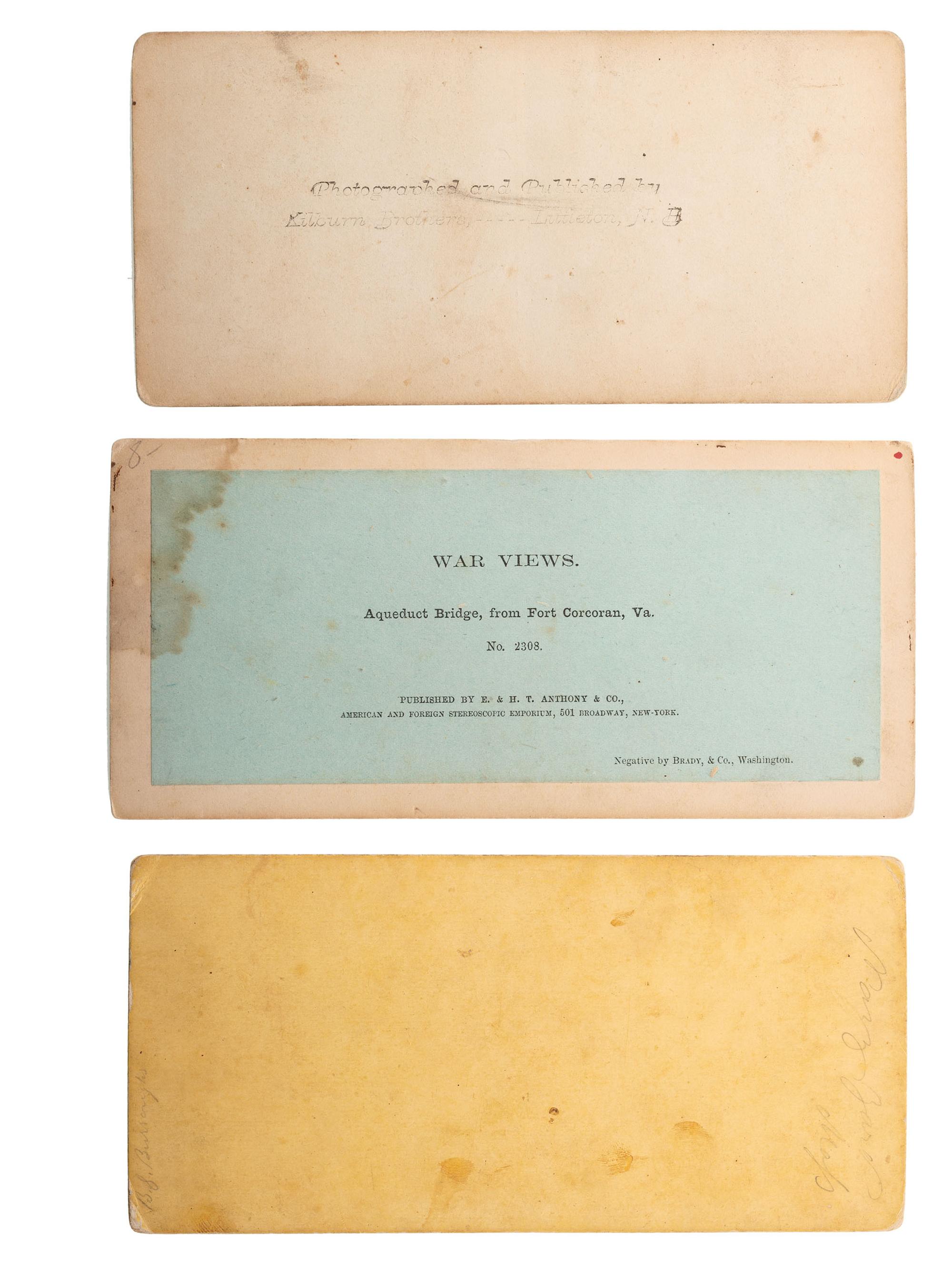 [CIVIL WAR]. A group of 25 stereoviews, highlighted by images of the US Navy Yard, Washington, DC, incl. monitors, and cannon, and views of St. Augustine, Florida.