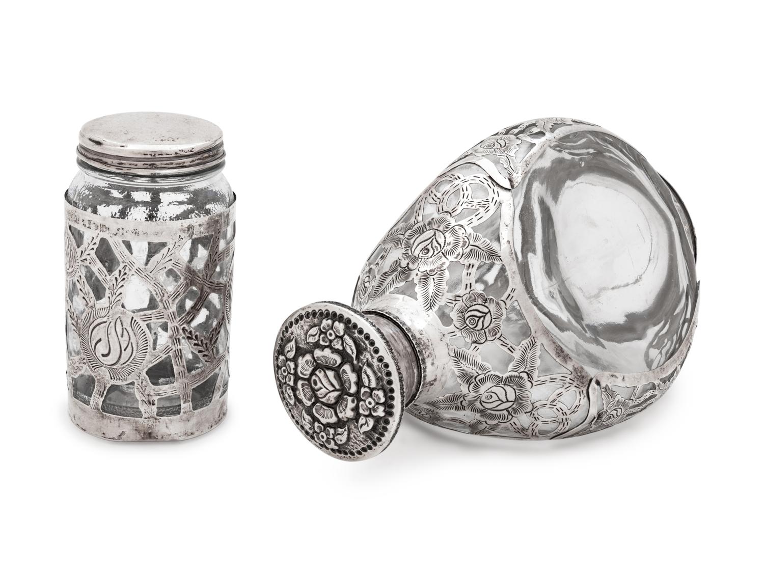 Two Mexican Silver Overlay Articles