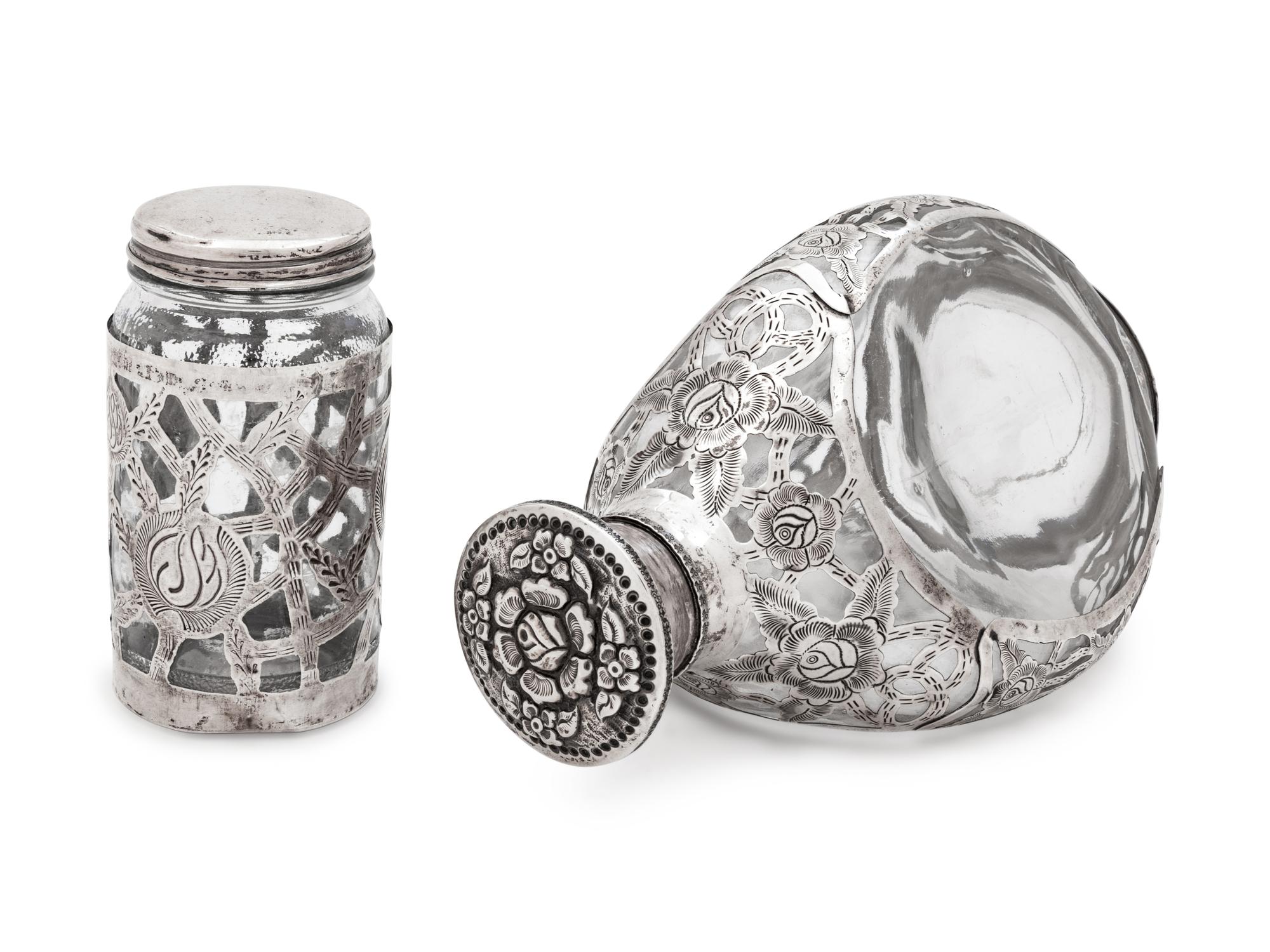 Two Mexican Silver Overlay Articles