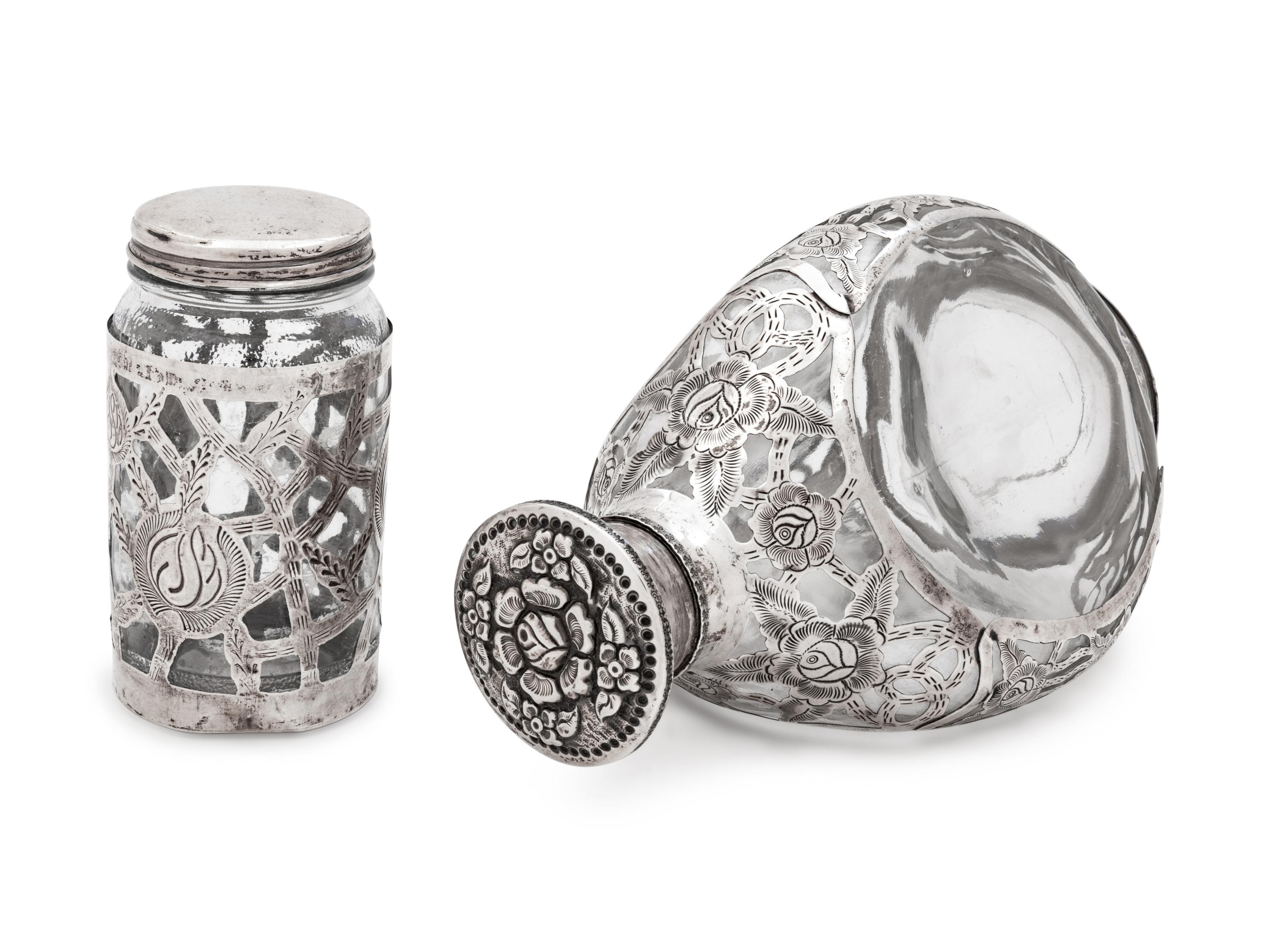 Two Mexican Silver Overlay Articles