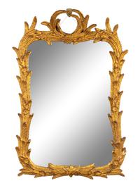 A Rococo Style Giltwood Mirror