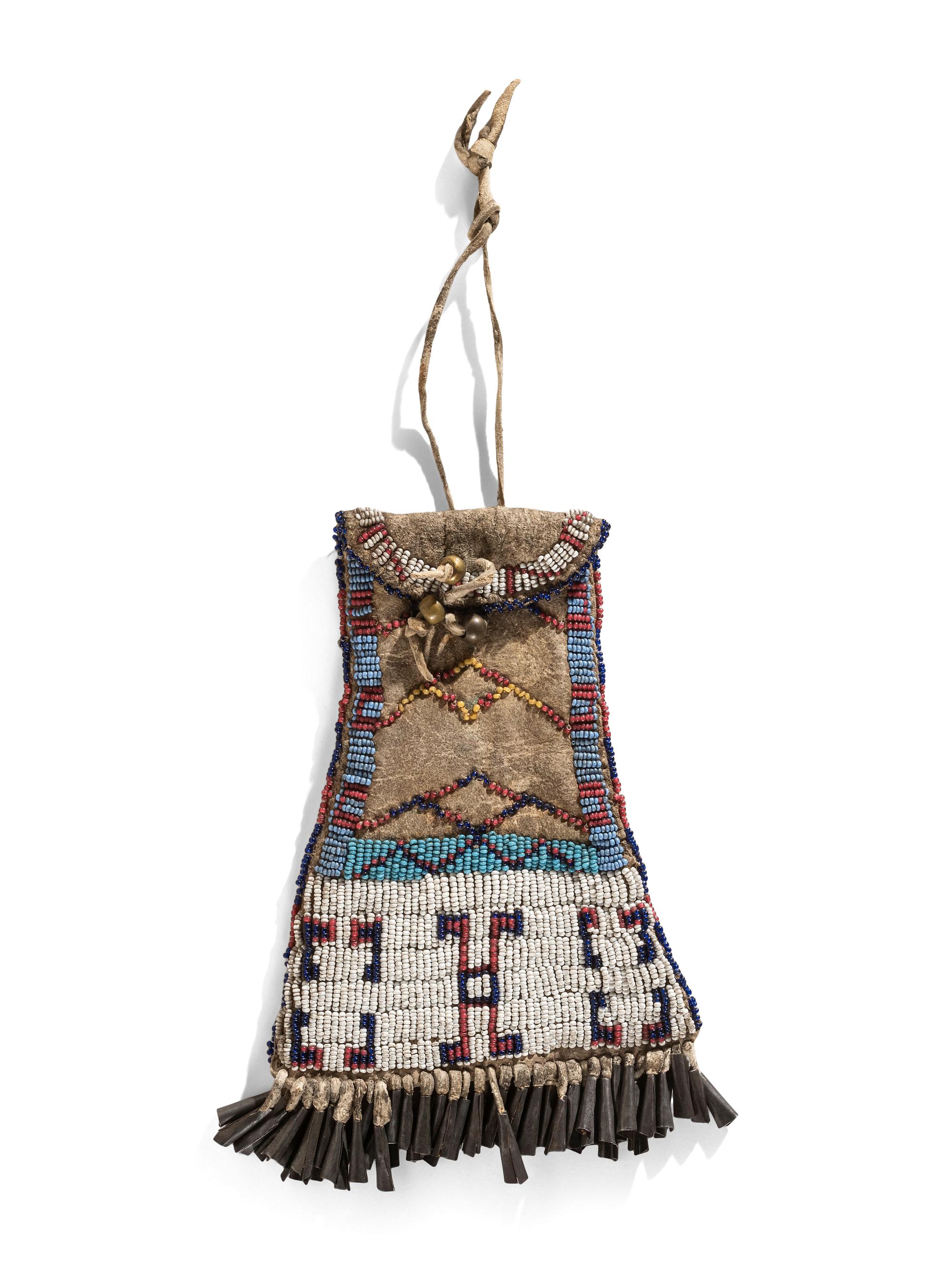 Apache Beaded Hide Strike-a-Light Bag