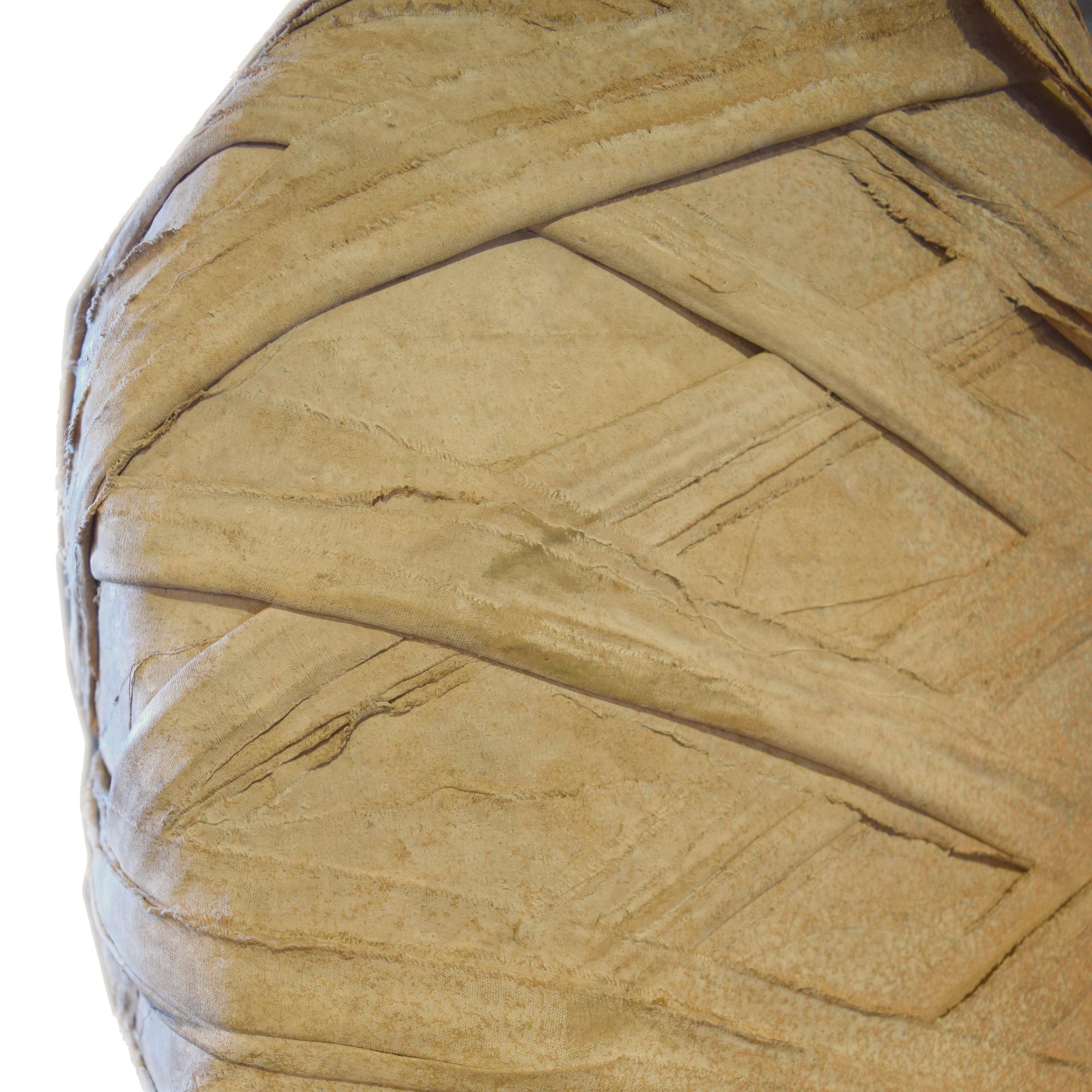 An Artist-Made Fabric Mummy 20 "W x 10'' D x 72 "H — Belgium, 21st Century