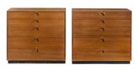 George Nelson & Associates, HERMAN MILLER, c.1950, a pair of 5-drawer chests