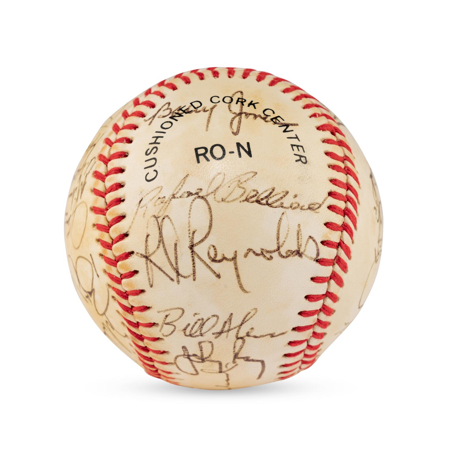 A 1986 Pittsburgh Pirates Team Signed Autograph Baseball Including Early Career Barry Bonds Signature