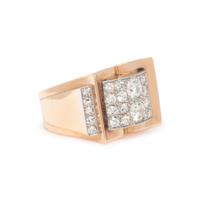 RETRO, DIAMOND, ROSE GOLD AND PLATINUM RING